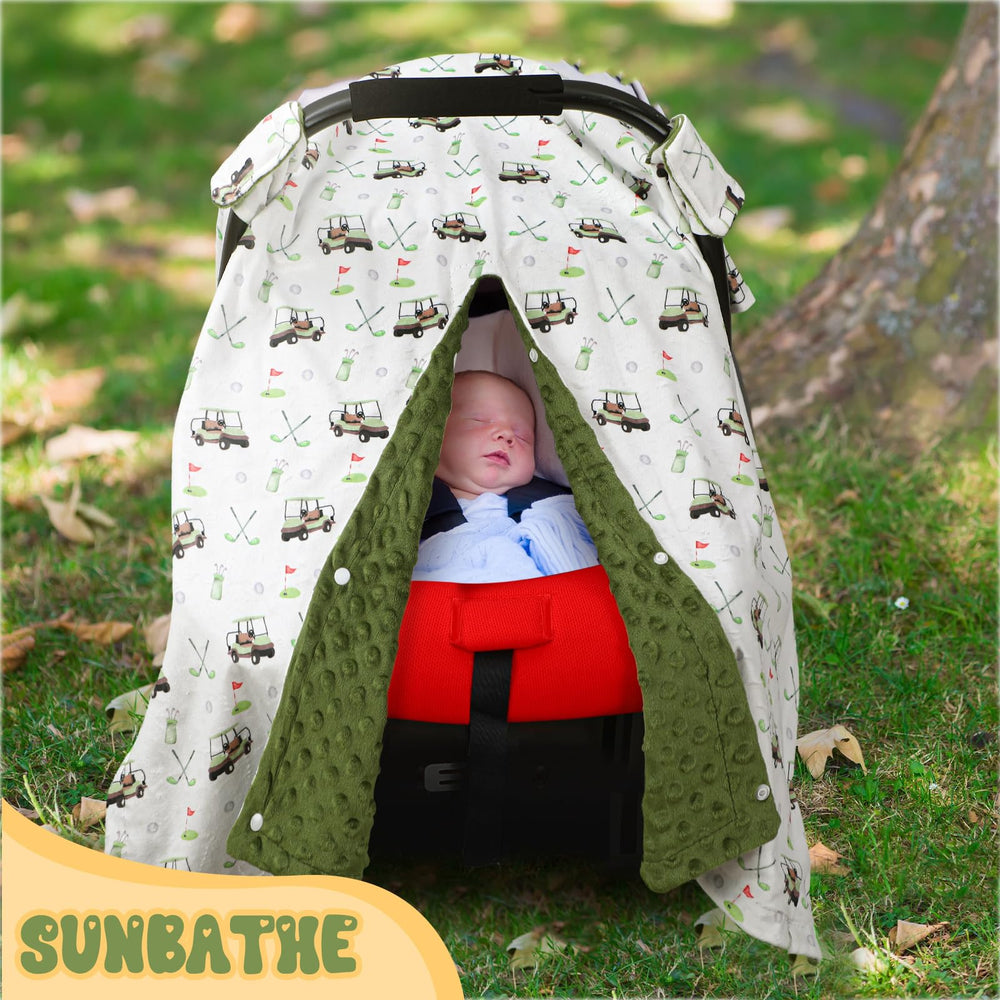 Honeydak golf car seat cover with golf pattern design for playful style