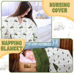 Honeydak golf car seat cover interior made with plush minky for baby warmth