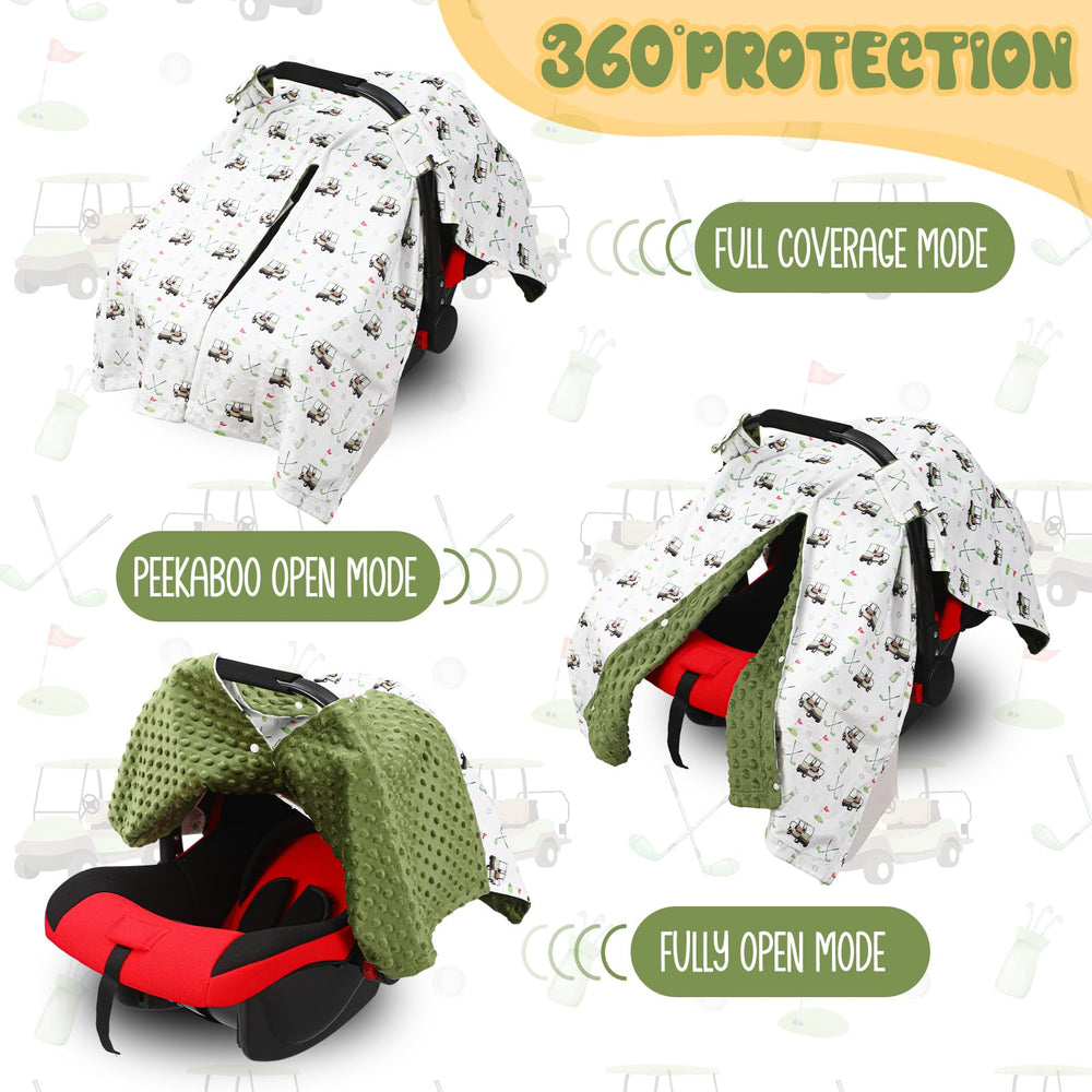 Honeydak golf car seat cover peekaboo opening for quick baby checks