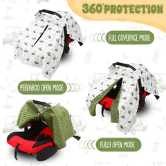 Honeydak golf car seat cover peekaboo opening for quick baby checks