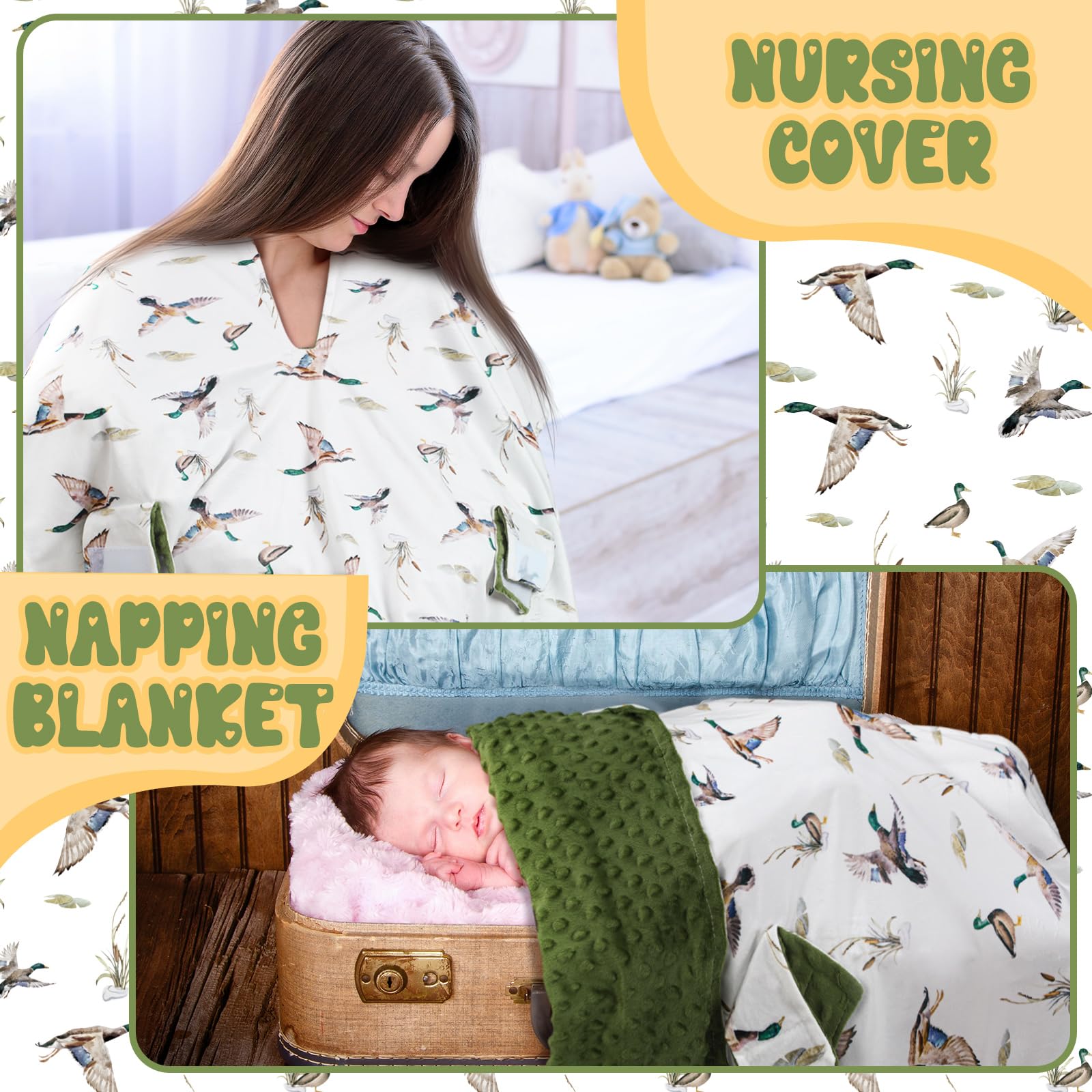 Honeydak Mallard Duck interior uses soft minky for cozy warmth