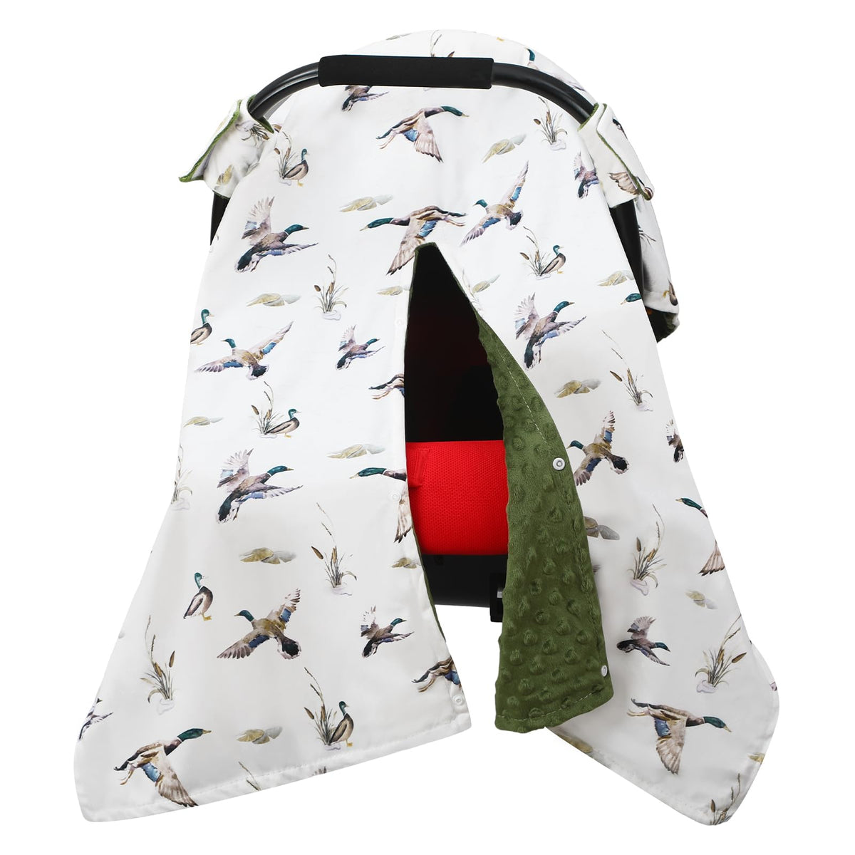 Honeydak Mallard Duck car seat cover outer view protecting from elements