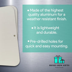 Honey Dew Gifts HDG-1158 pre-drilled mounting for quick indoor or outdoor installation.