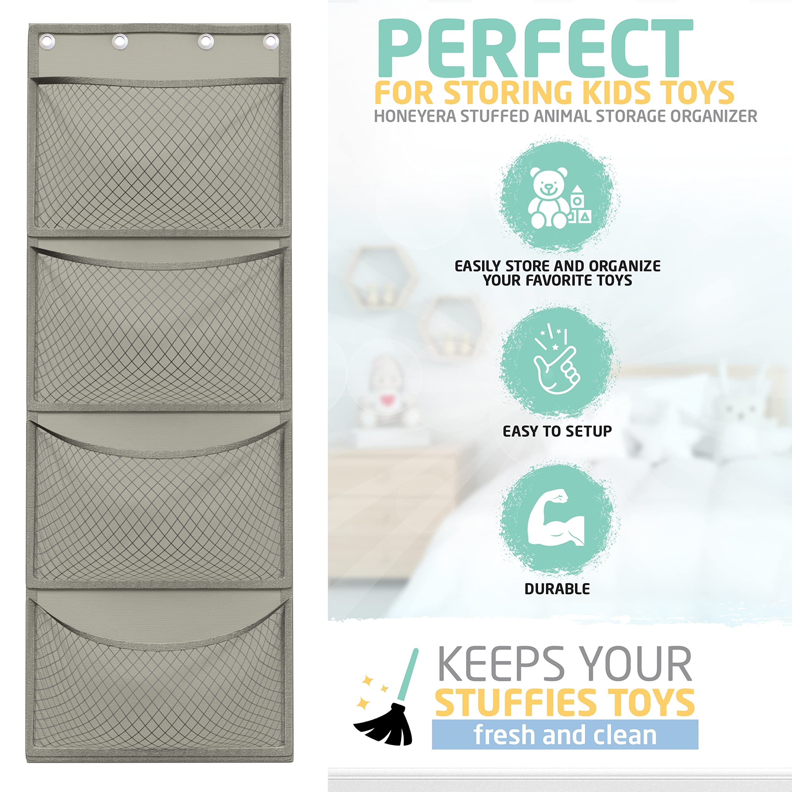 Honeyera back-of-door organizer ideal for camper or RV organization on the go.