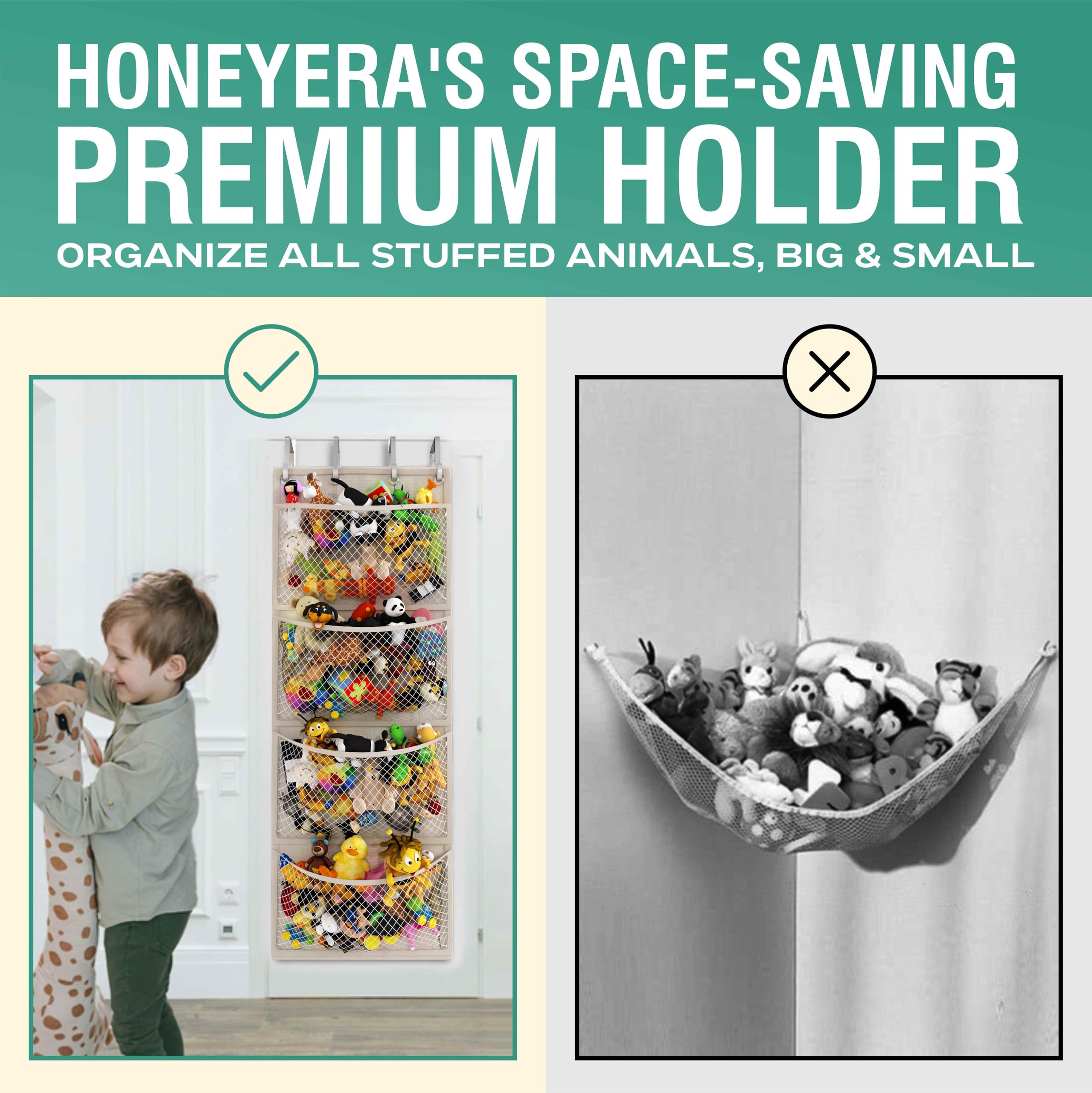 Honeyera collapsible bag sixty-five point seven inches long offers roomy storage