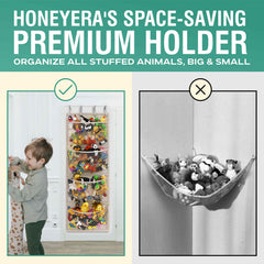 Honeyera collapsible bag for plush storage in a spacious layout