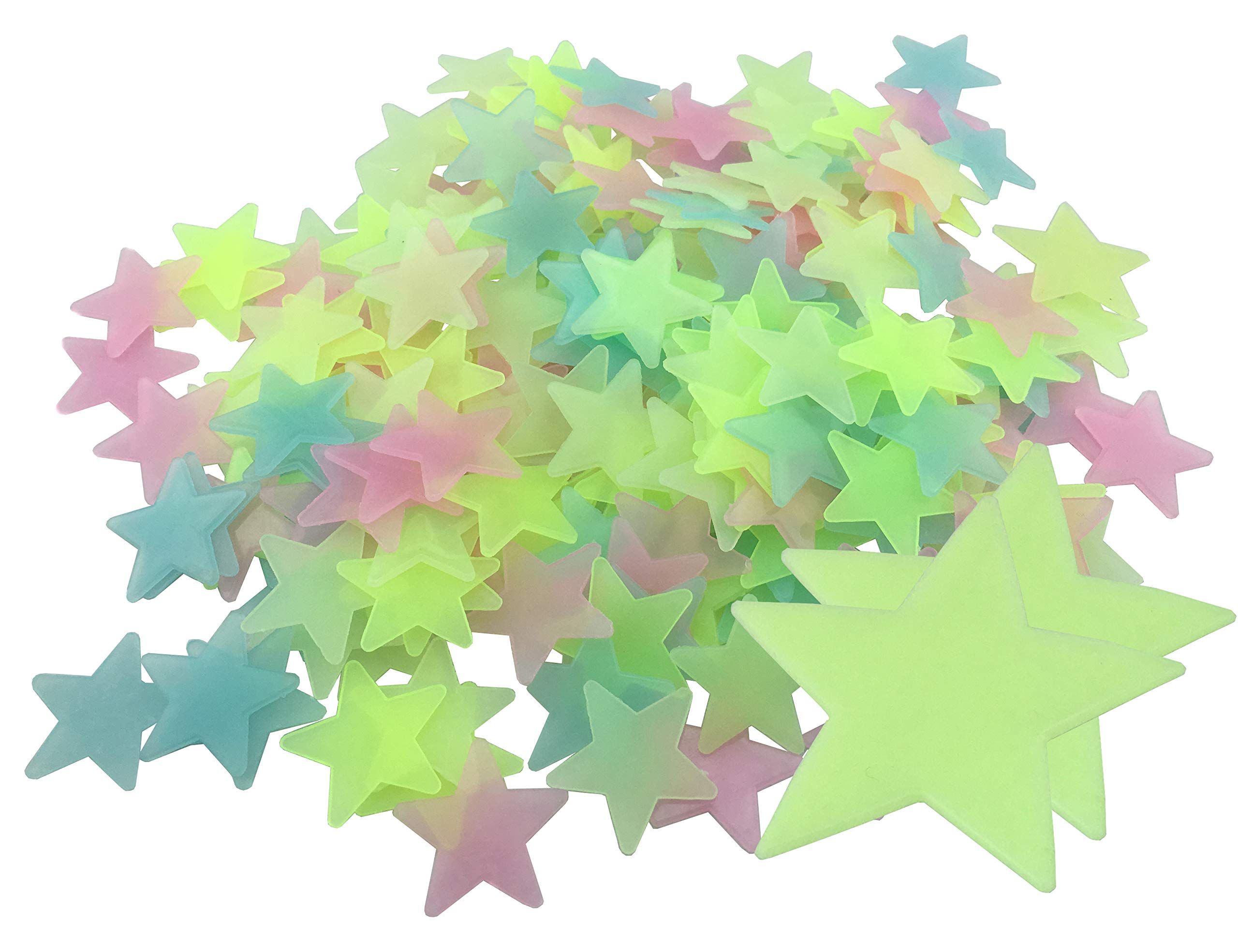 HoneyToys glow stars small 1.2in glow in the dark decor for kids' room