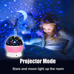 Hongid dome-covered projector serves as a quiet night light.