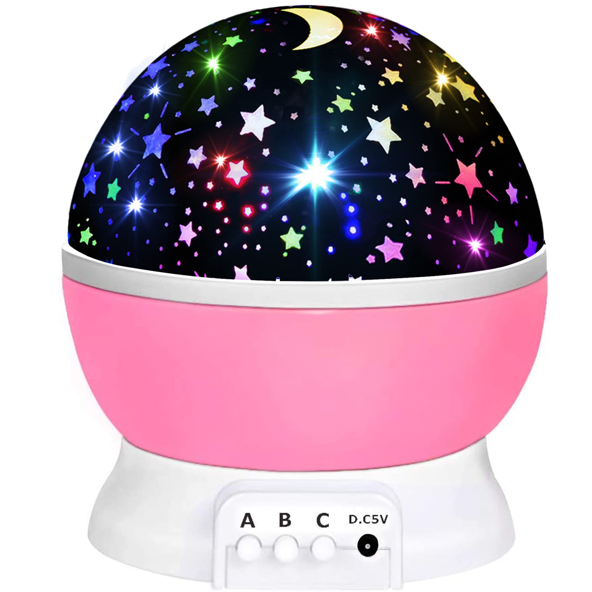 Hongid star projector for kids' room projects star patterns across 250 sq ft.