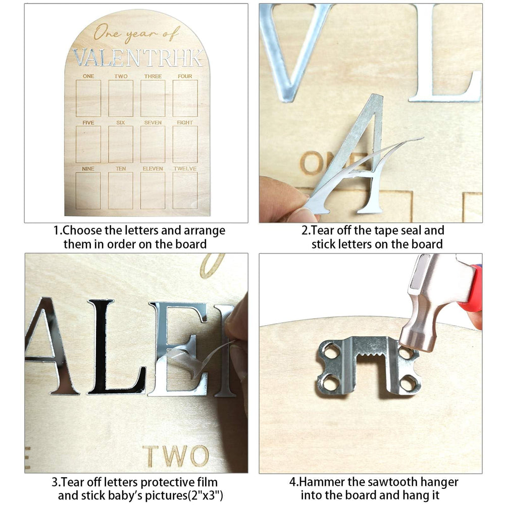 Hongpar acrylic mirror letters add a reflective decorative touch.