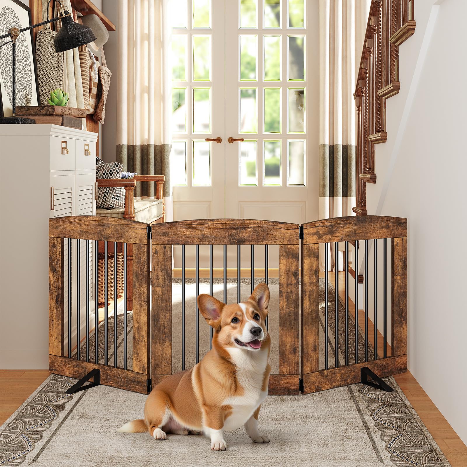 HOOBRO 3-panel gate expands from 20 to 61.4 inches