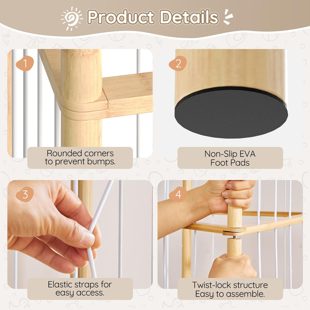 HOOBRO anti-tip EVA pads enhance stability on various floor surfaces.