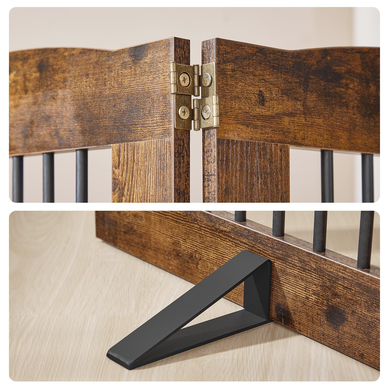 HOOBRO rustic brown finish adds warmth to interiors