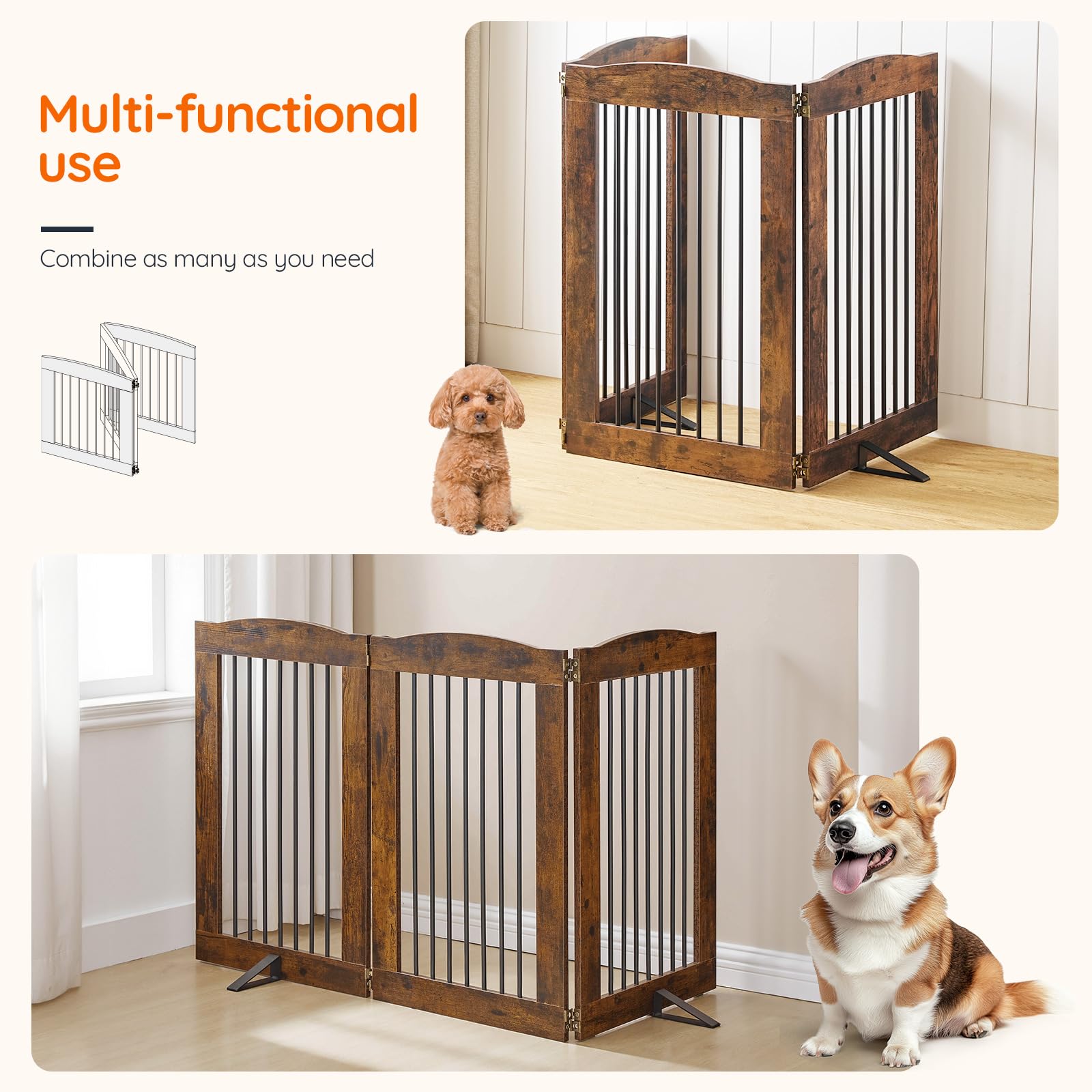 HOOBRO freestanding design protects walls during setup