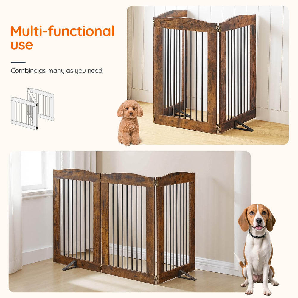 HOOBRO freestanding gate fits stairs and doorways without wall mounting