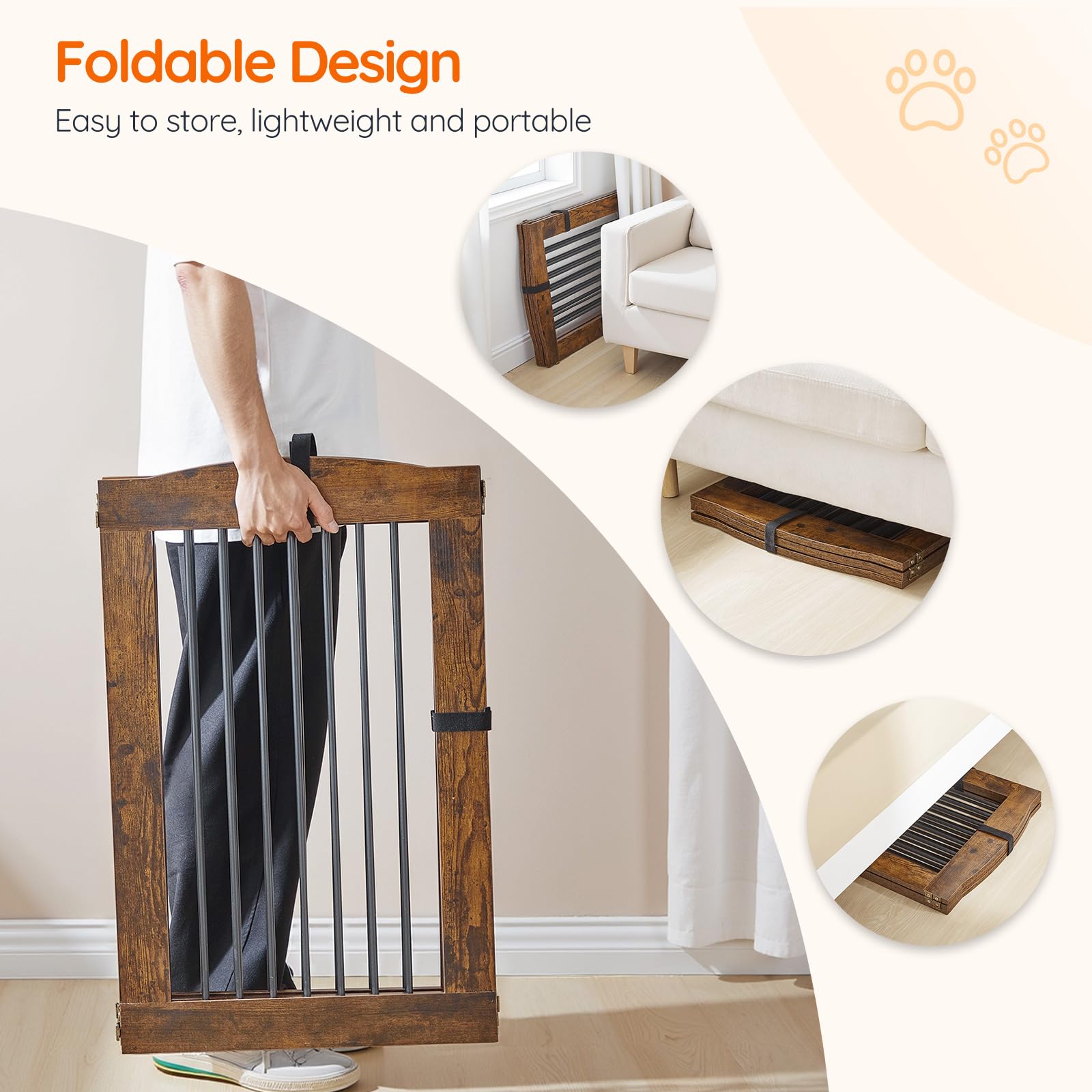 HOOBRO gate fits doorways for flexible pet control
