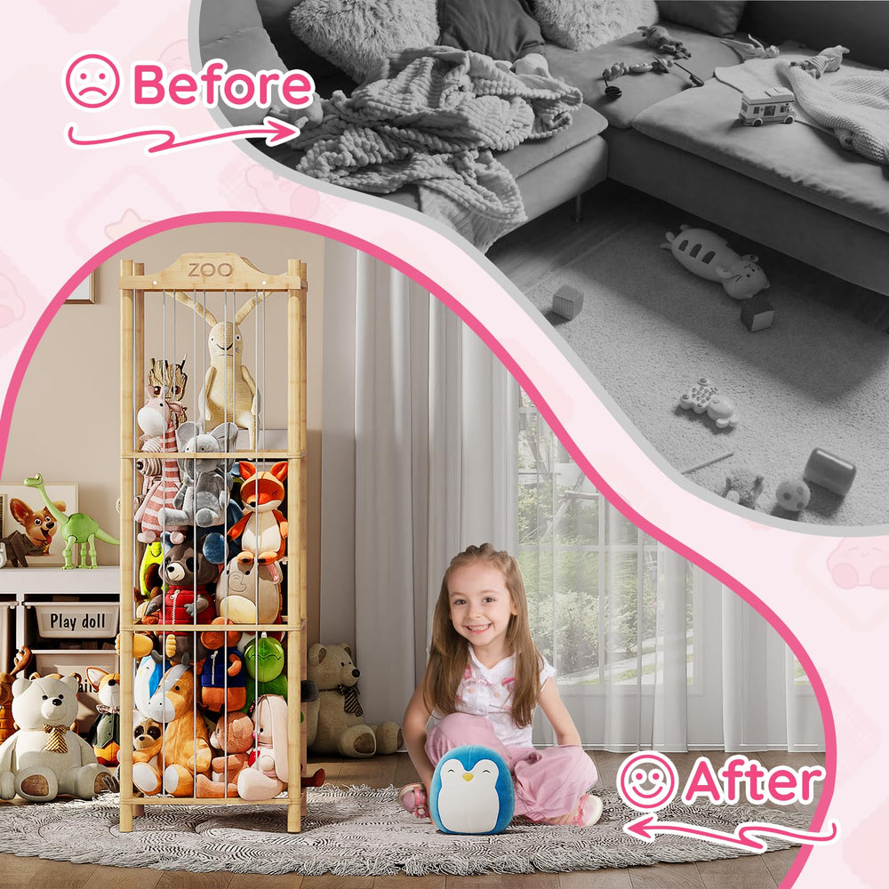 HOOBRO playroom display solution enhances organization and play.