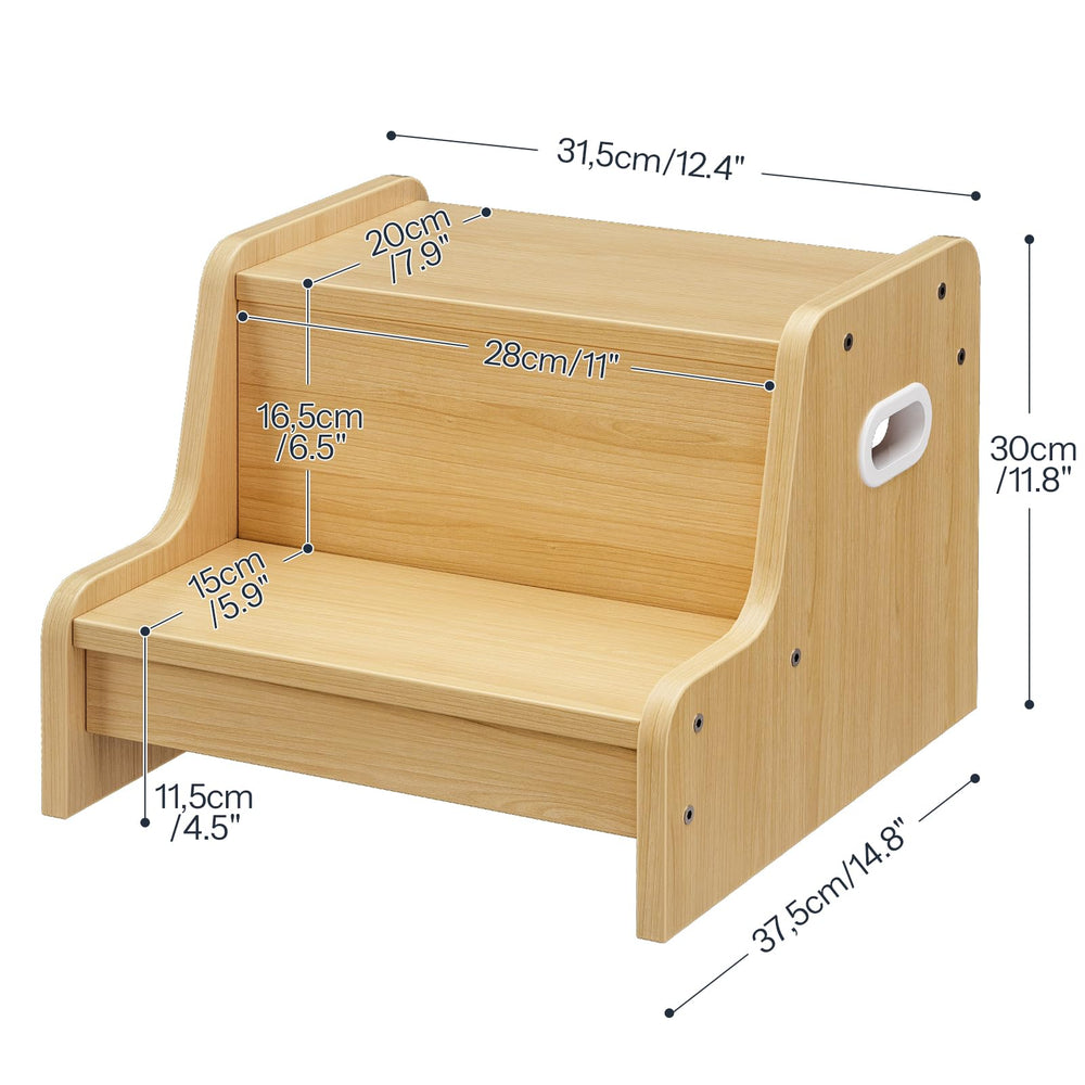 Sturdy HOOBRO stool with thick non-slip base for secure footing