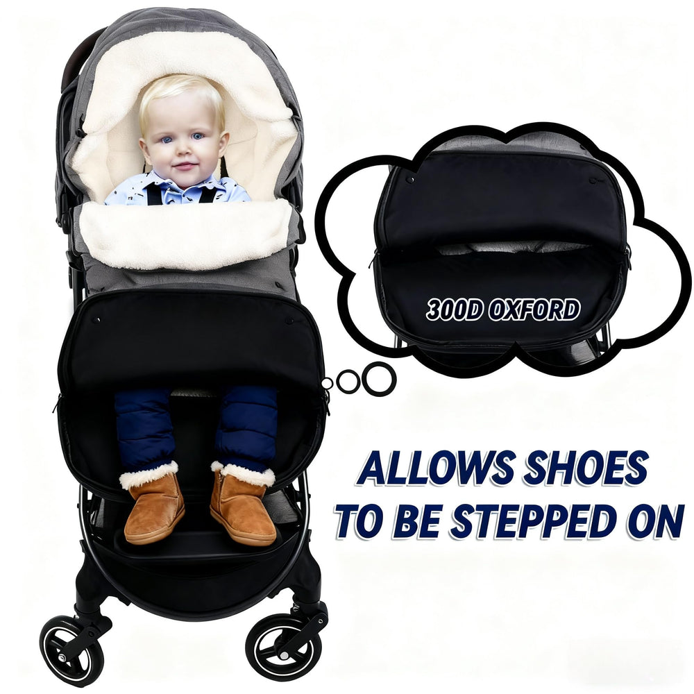 HOOGEE stroller-bunting bag doubles as sleeping bag for outdoor naps.