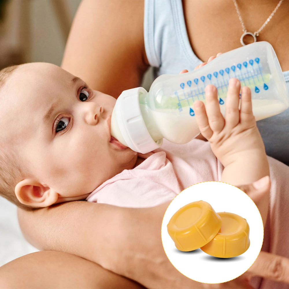 Hoohnnaa multi-brand-compatible-cap works with Dr Brown's Medela and Ameda.