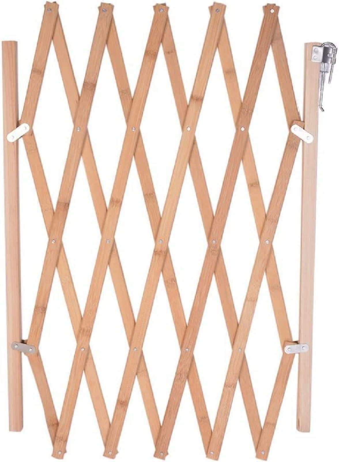 Hoomall odorless natural wood gate suits pet containment without strong smells.