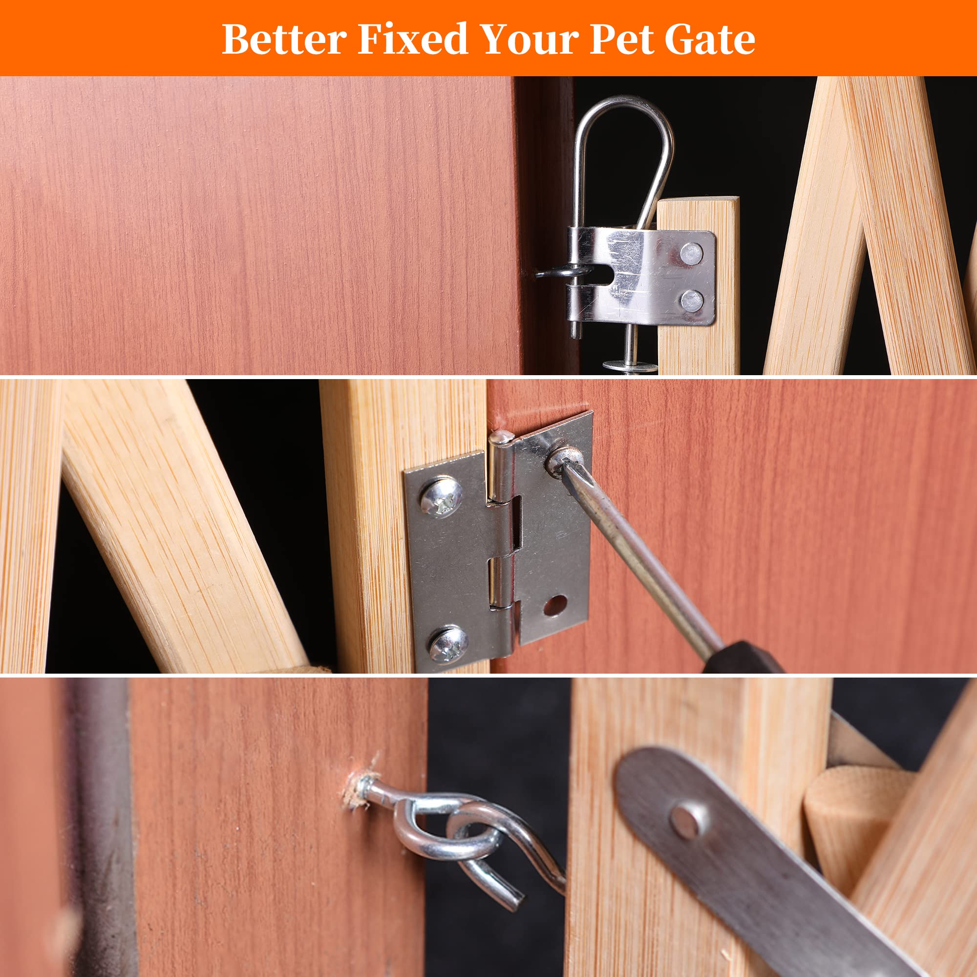 Hoomall swing gate features easy installation for tight spaces.