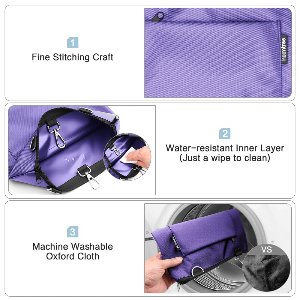 HOOMTREE 840D oxford bag holder remains water-resistant and durable for travel and hospital use.