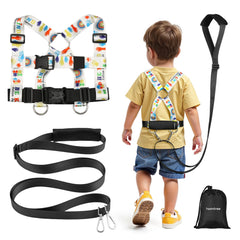 HOOMTREE safety harness front view with one sided leash and autism awareness pattern