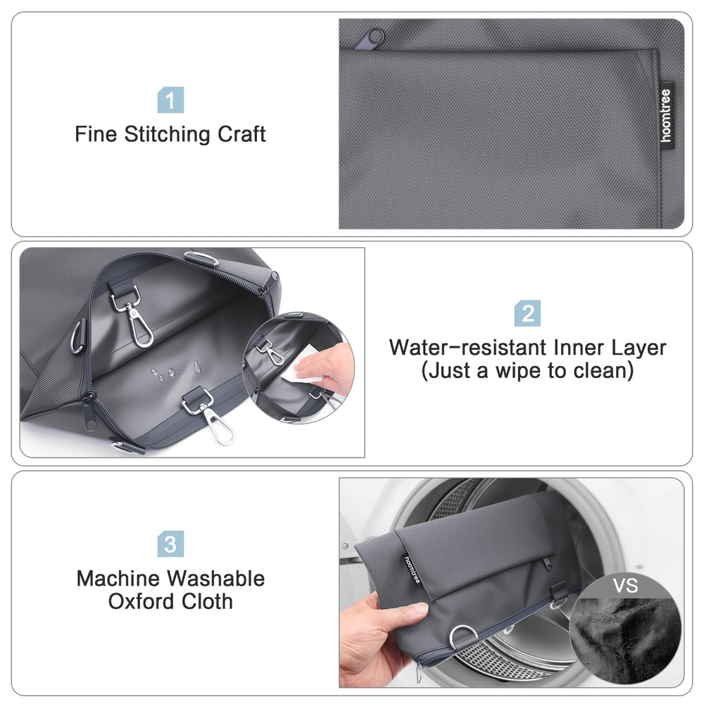 HOOMTREE internal hooks stabilize the drainage bag and reduce wobble