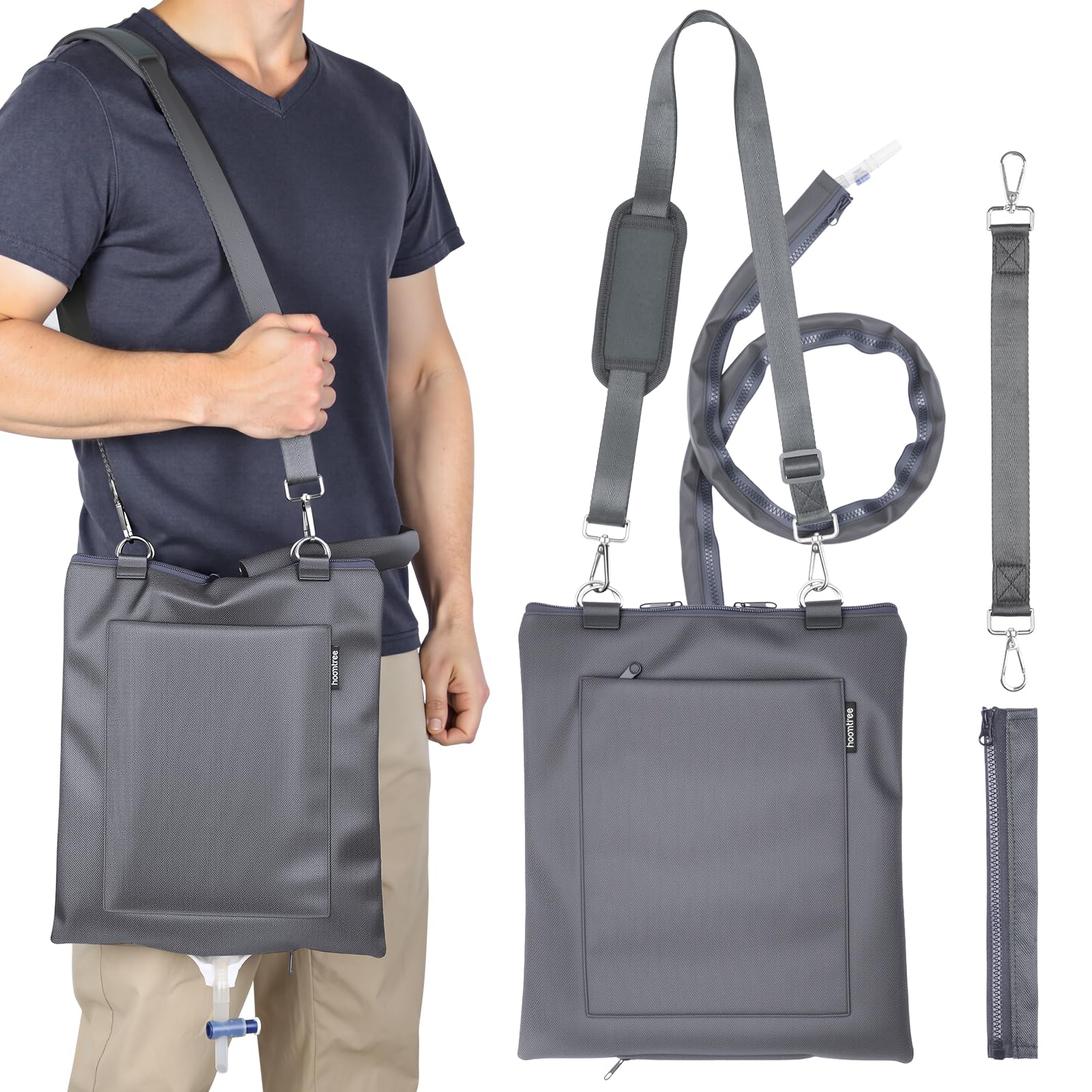 HOOMTREE privacy cover on catheter bags keeps items discreet in public