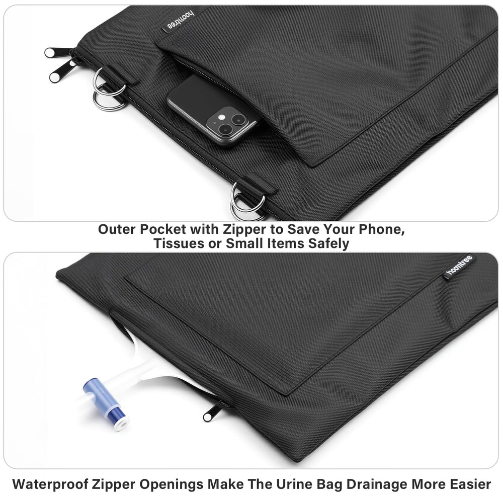 HOOMTREE Urine Bag Holder 2000 ml capacity fits larger bags with discreet coverage