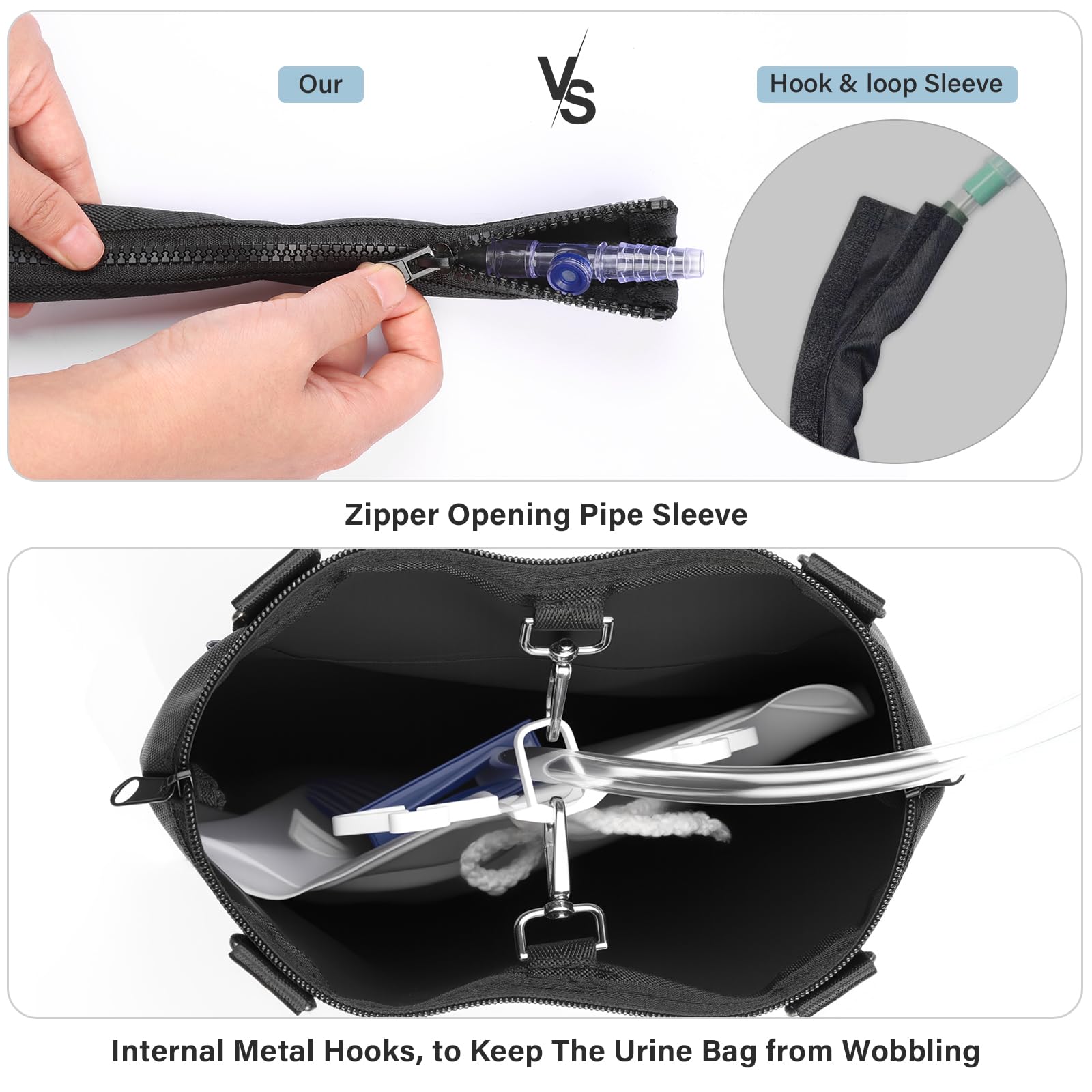 HOOMTREE Urine Bag Holder external pocket to store phone or tissues
