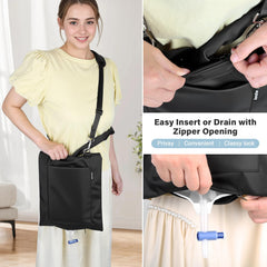 HOOMTREE Urine Bag Holder zipper design enabling easy access and tubing concealment