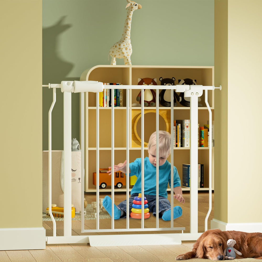 HOOOEN adjustable width fits openings from 24.2 to 29 inches.