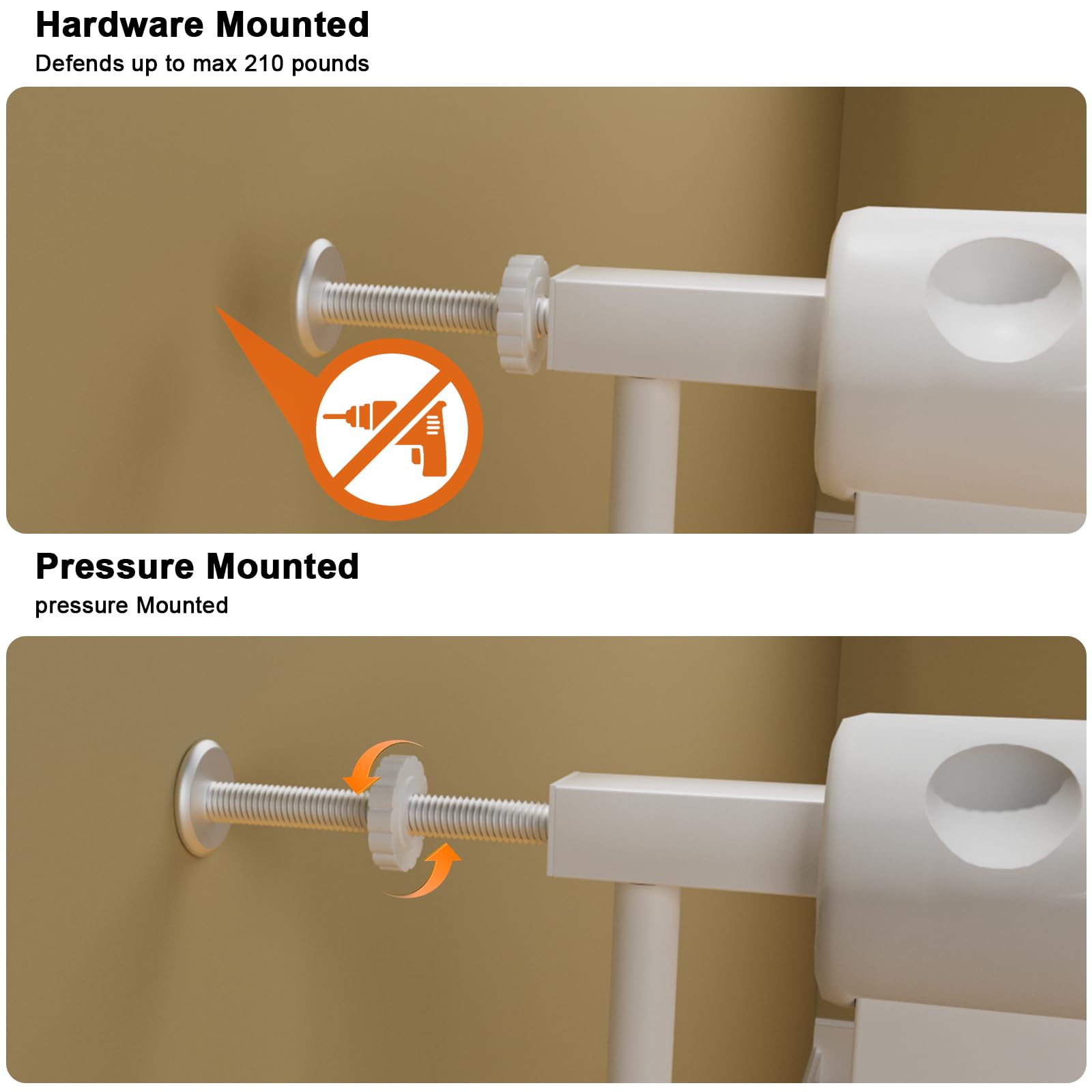 HOOOEN pressure-mounted installation demonstrated without tools