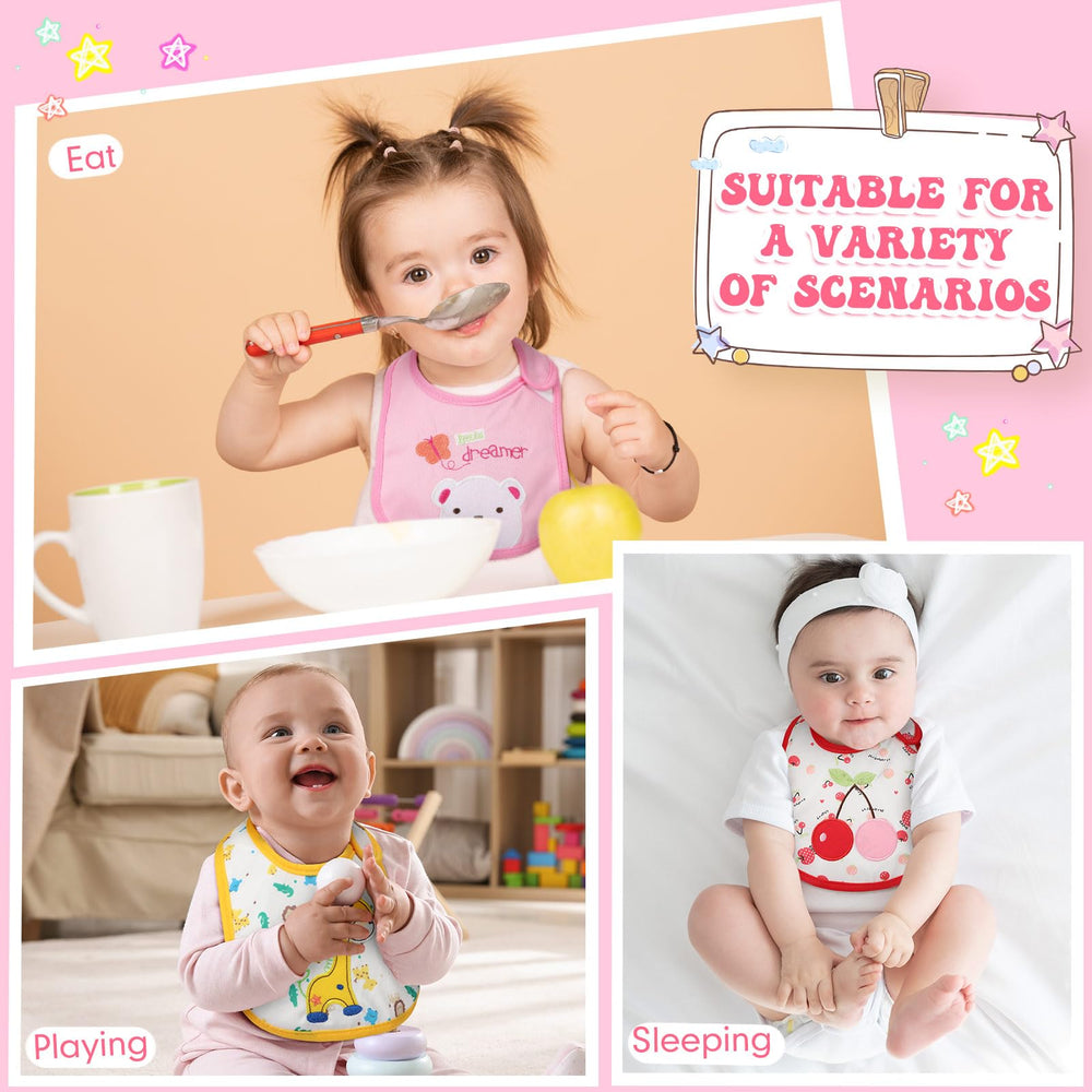 HooLing colorful patterns ideal for baby girls and daily mess management.