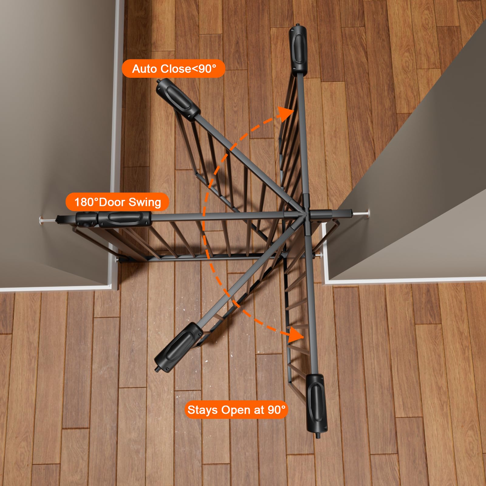 HOOOEN durable safety gate ideal for kids and dogs