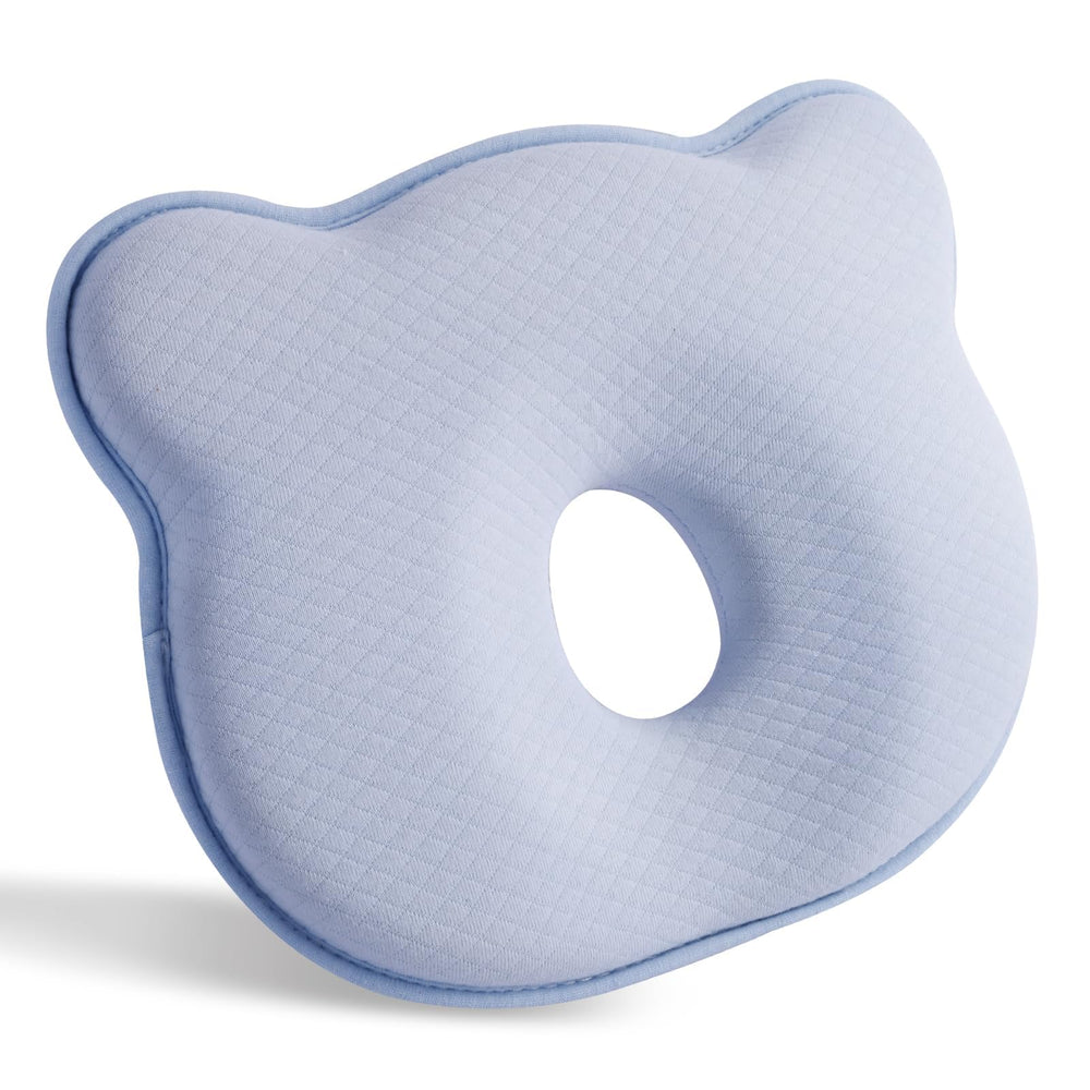 Hoovcmg memory foam baby pillow with bear design provides cozy head support.