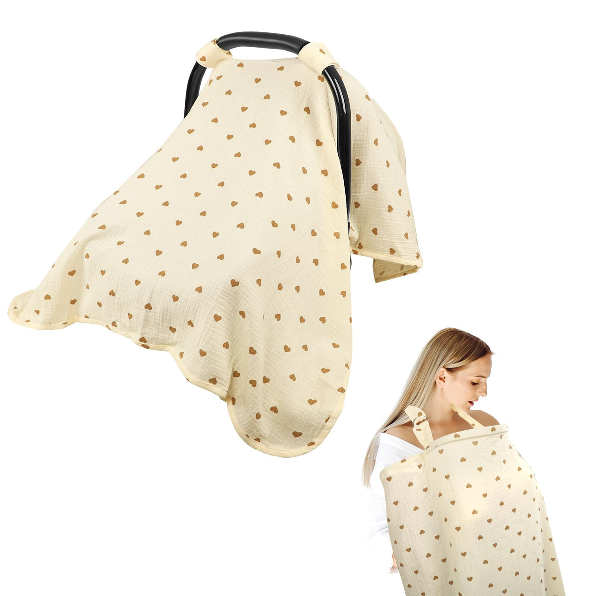 Hooyax 2-in-1 baby cover for car seat and nursing privacy.