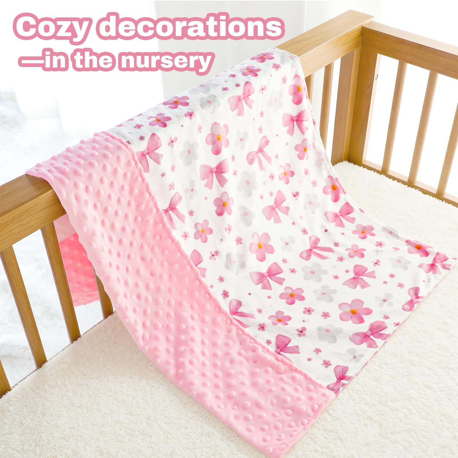Hooyax nursery and photo session friendly blanket with cute print