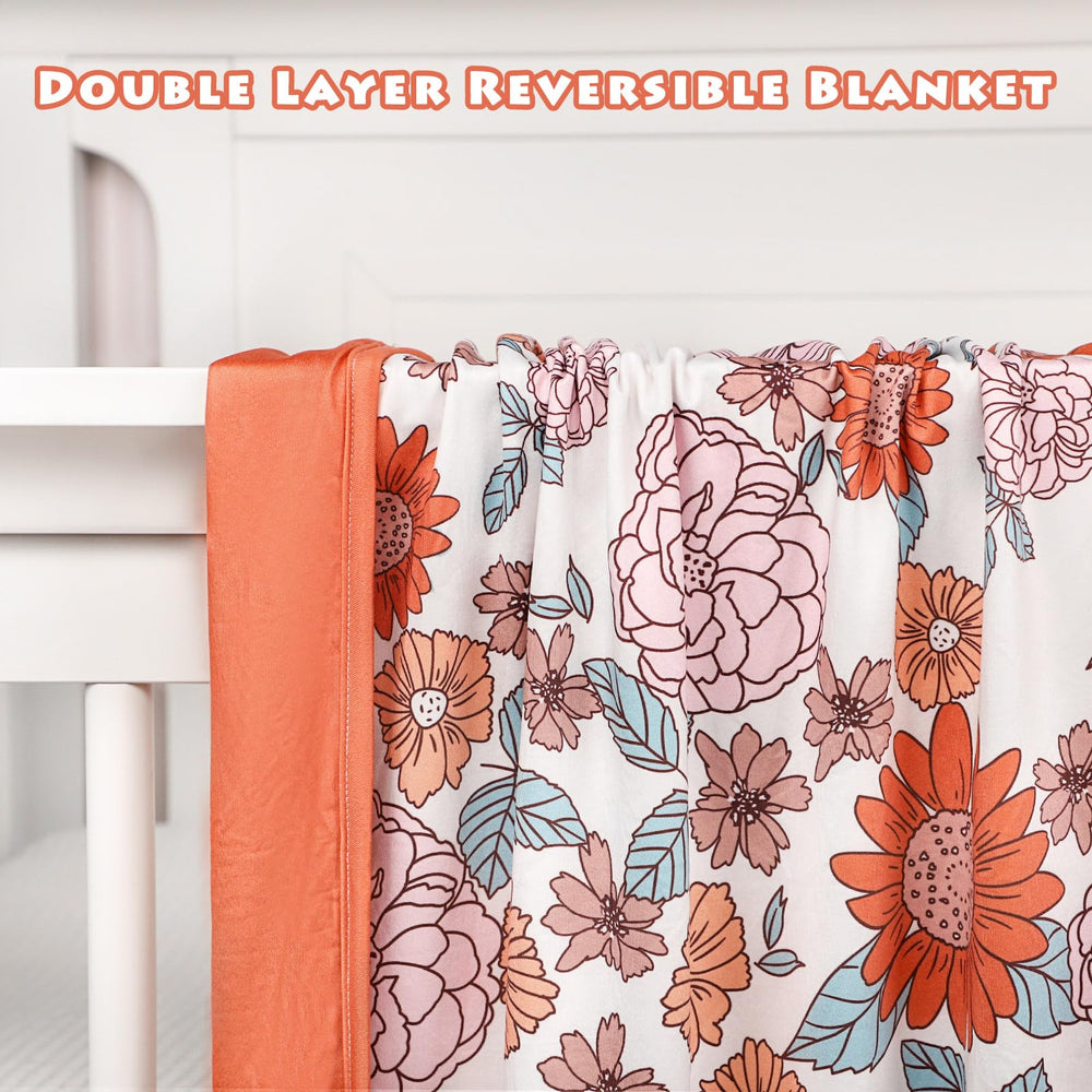 Hooyax blanket used as a stroller cover during an outdoor outing.