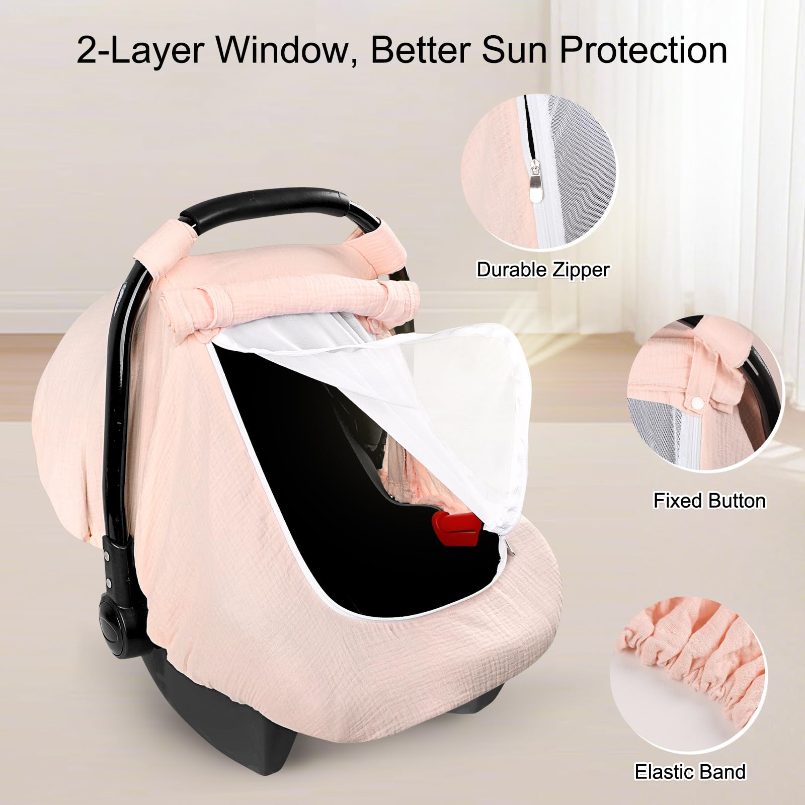 Hooyax baby car seat canopy in elegant gift box packaging.