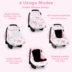Hooyax cover with mesh window for ventilation and baby visibility.