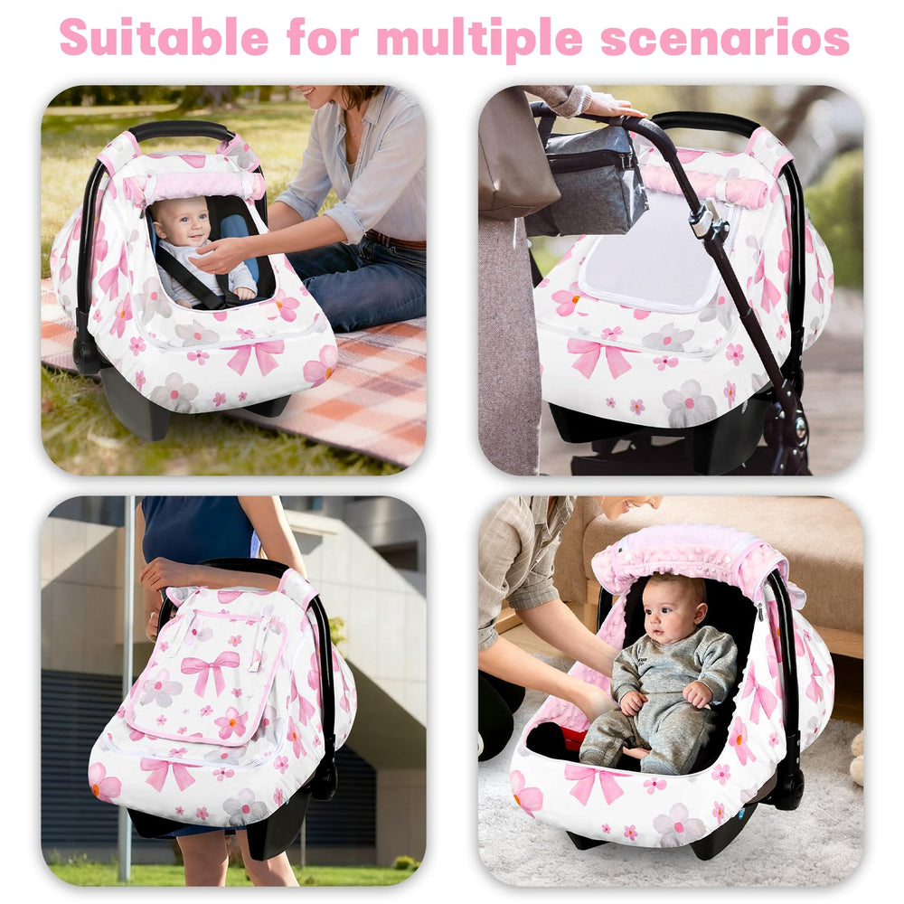 Hooyax pink bow design adds stylish detail for everyday travel.