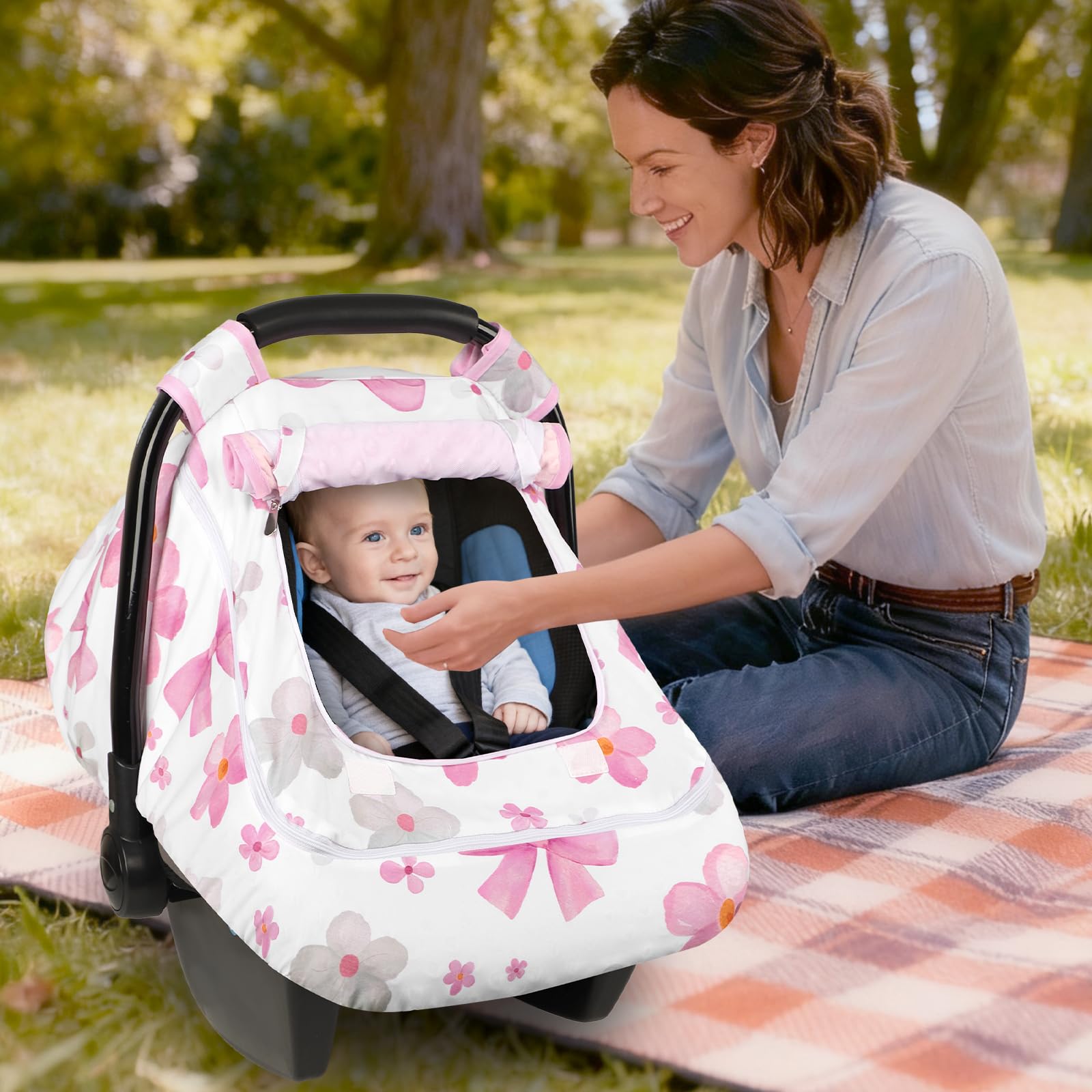 Hooyax travel-ready cover protects baby on trips and outings.