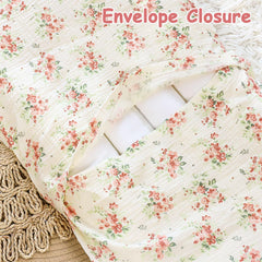 Envelope closure Hooyax floral lounger cover for quick on/off