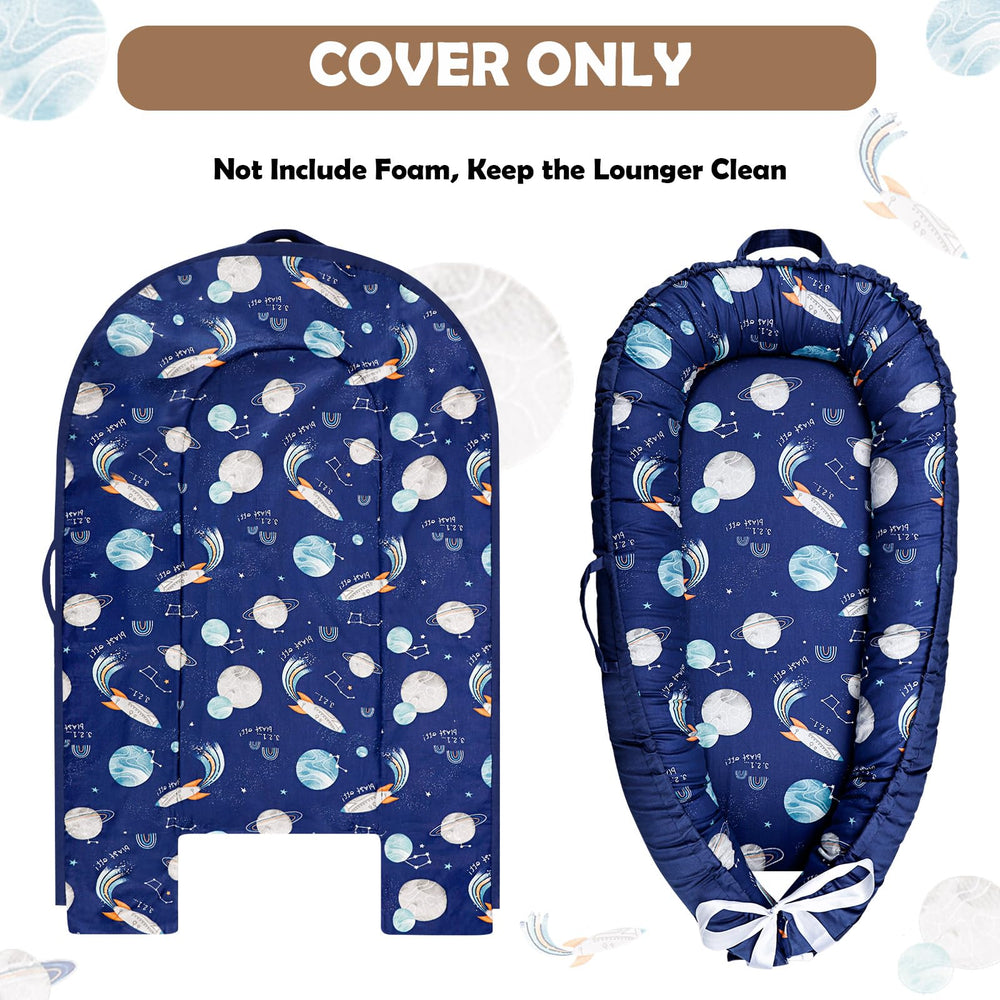 Hooyax Baby Lounger Cover reversible design offers two looks.