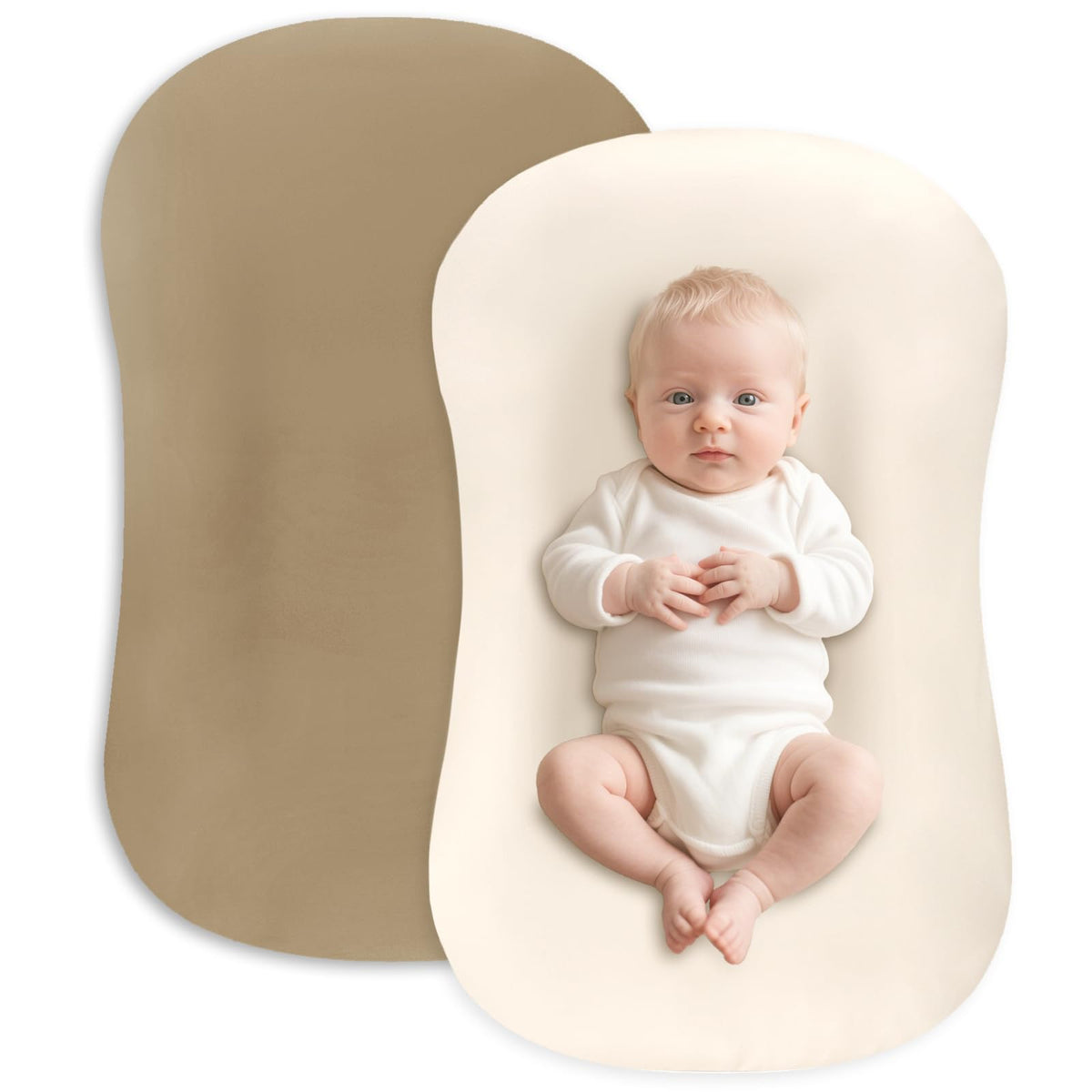 Hooyax baby lounger cover shows soft stretch fabric for gentle newborn cuddles