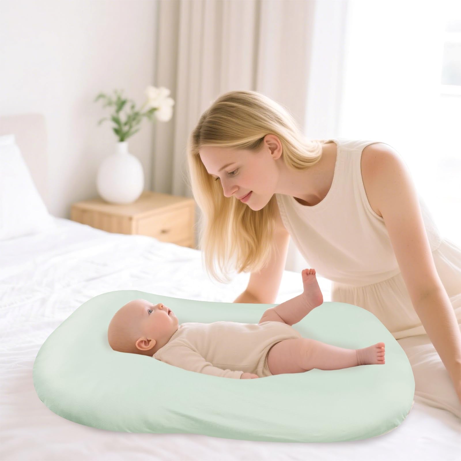 Hooyax universal-fit lounger cover shown with Snuggle Me style frame