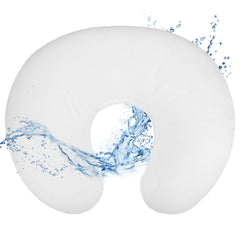 Hooyax baby waterproof nursing pillow cover in white protects against spills during feeding